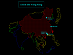 Map of China, showing Beijing, Shenzhen and Hong Kong